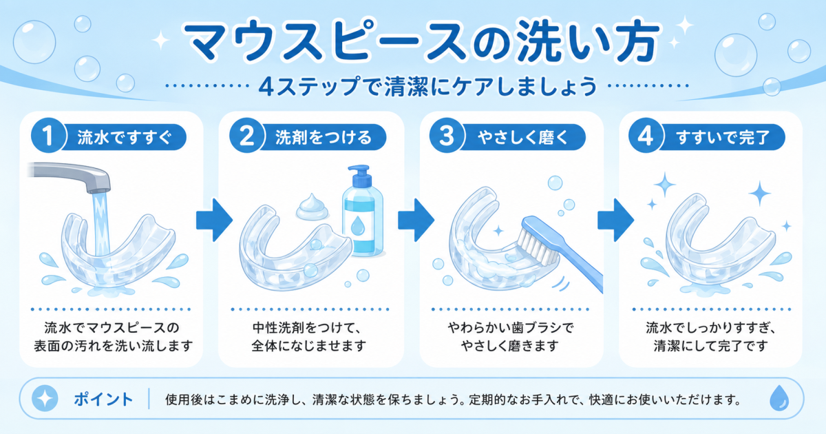■マウスピースの洗い方と使える洗剤・道具