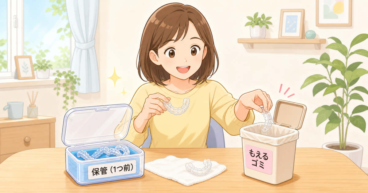 ■インビザラインのマウスピースは捨てても問題ない?
