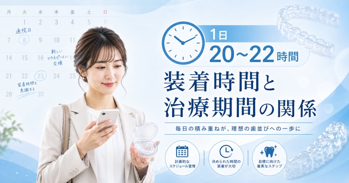 装着時間不足で治療期間は延びる？忙しい働く女性向け対策を解説