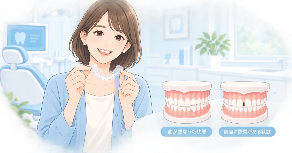 マウスピース矯正できる症例とは｜叢生・すきっ歯の適応基準